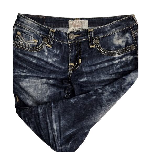 Big Star Vintage Sweet Skinny Womens Denim Jeans 30R Low Rise Rhinestone Stretch - Picture 7 of 9